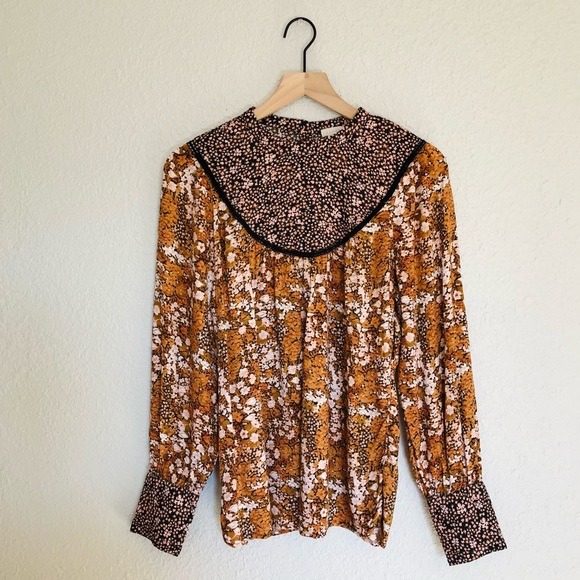 hinge Tops - Hinge Long Sleeve Pink Floral Long Sleeve Top